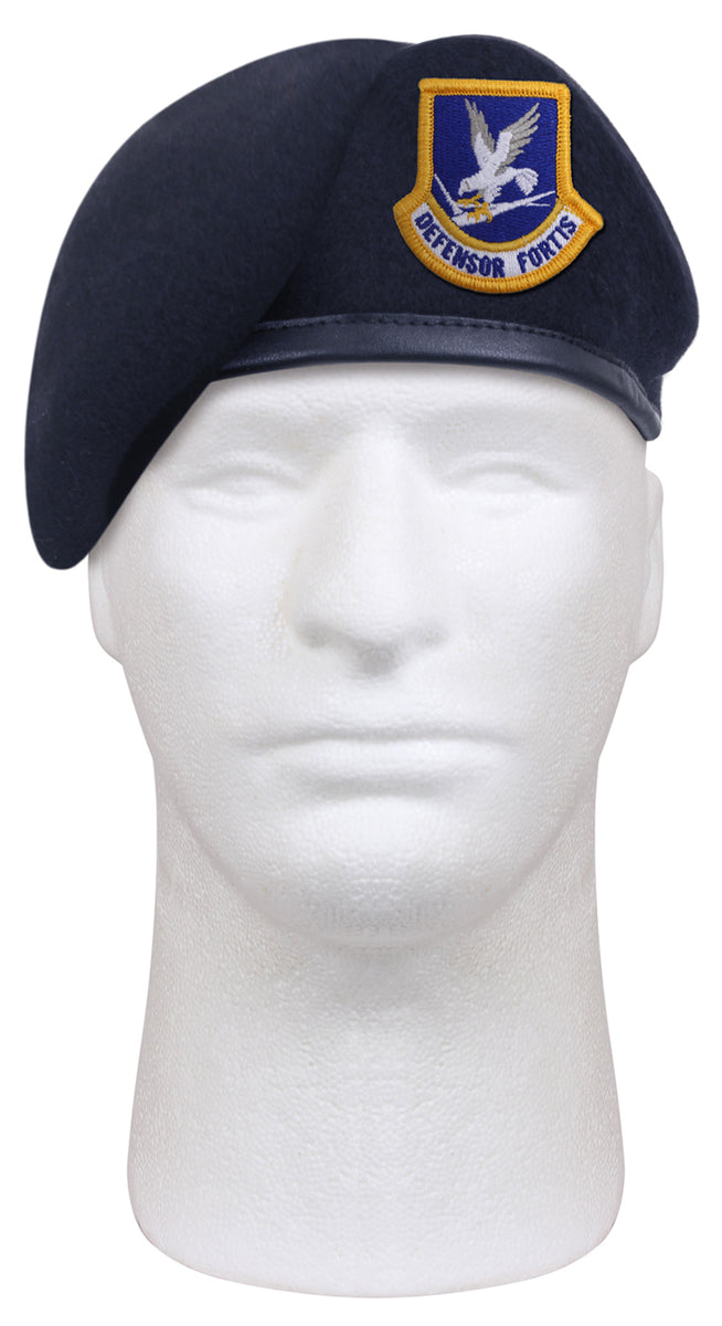 Rothco Inspection Ready Beret With USAF Flash - Midnight Navy Blue ...